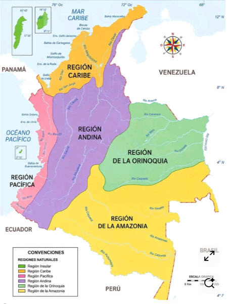 Regiones de Columbia
