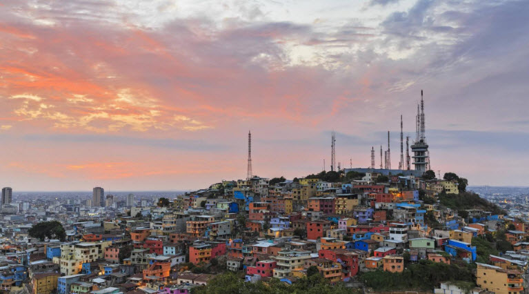 Blick auf den Berg Santa Ana Guayaquil